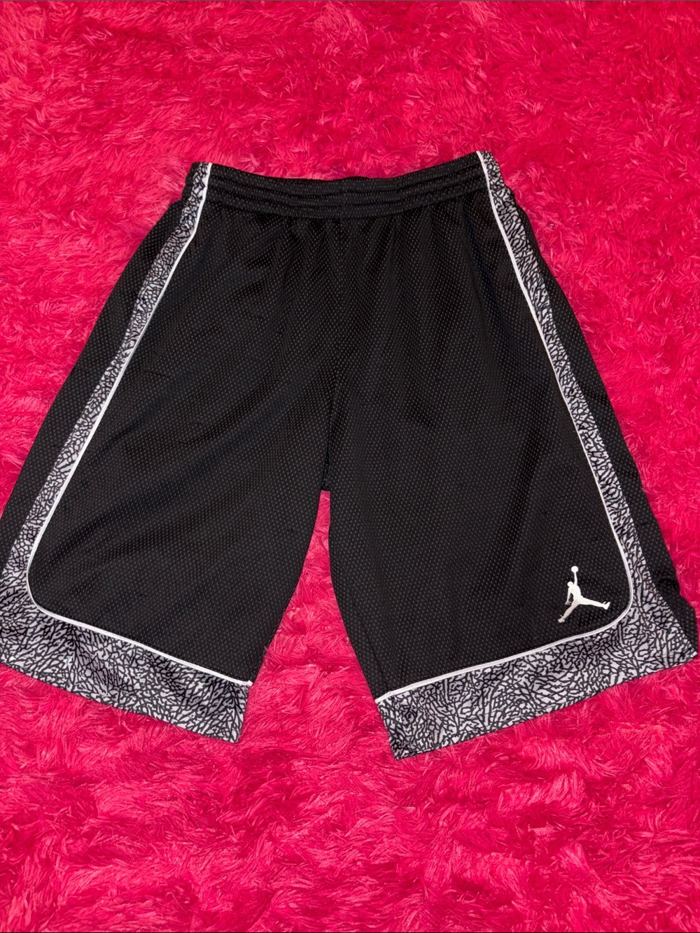 Jordan Black & White Jumpman Mesh Athletic Shorts